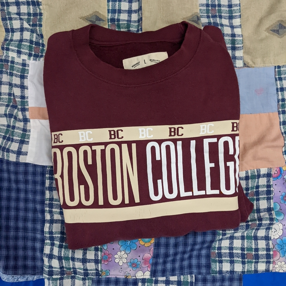 Burgundy crew neck